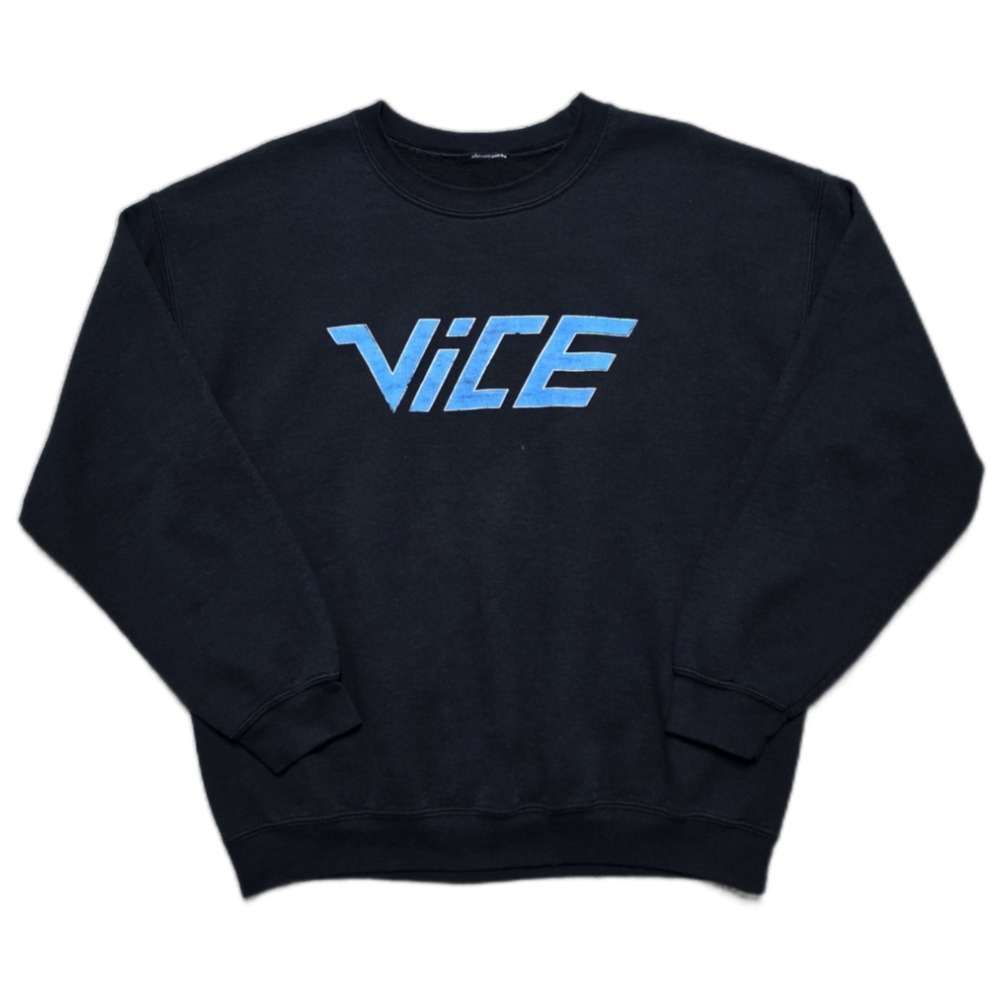 Vintage Miami Vice Crewneck Sweatshirt Mens Large Black‎ Y2K
